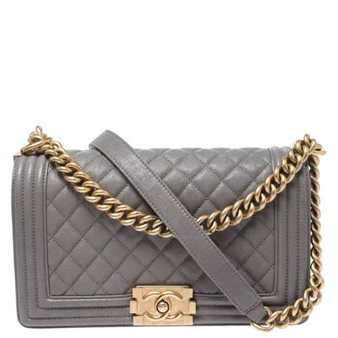 chanel boy bag grey caviar|The Ultimate Guide to the Chanel Boy Bag .